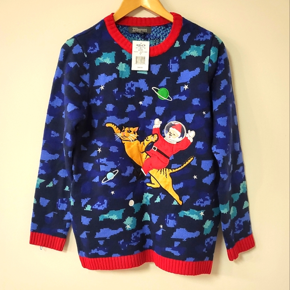 Boys 33 Degrees Christmas Sweater New